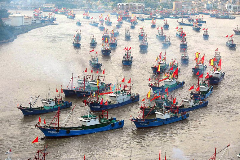 Рибарски бродови у Кини