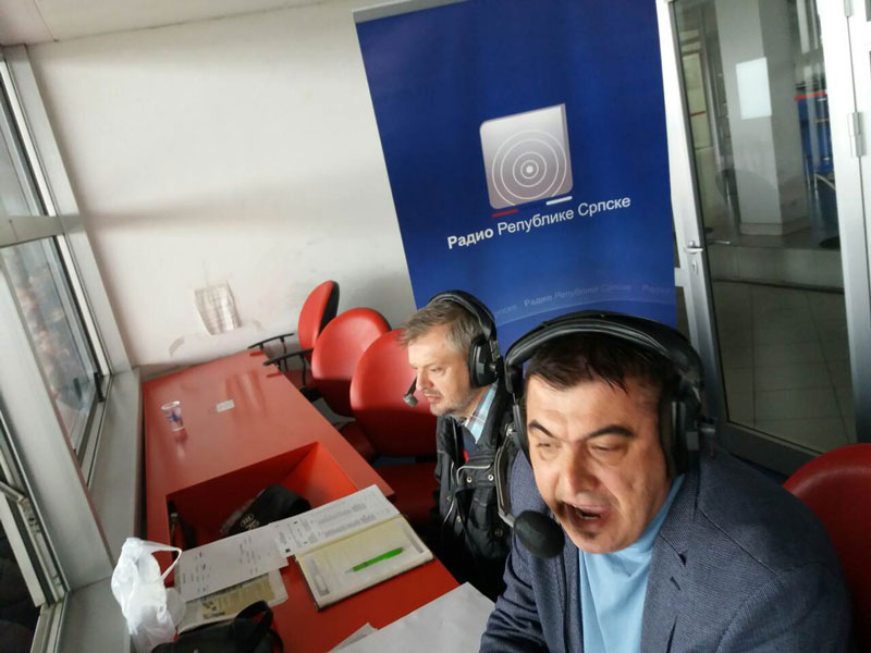 Наши коментатори (слијева на десно) Далибор Дафинчев и Слађан Јеремић