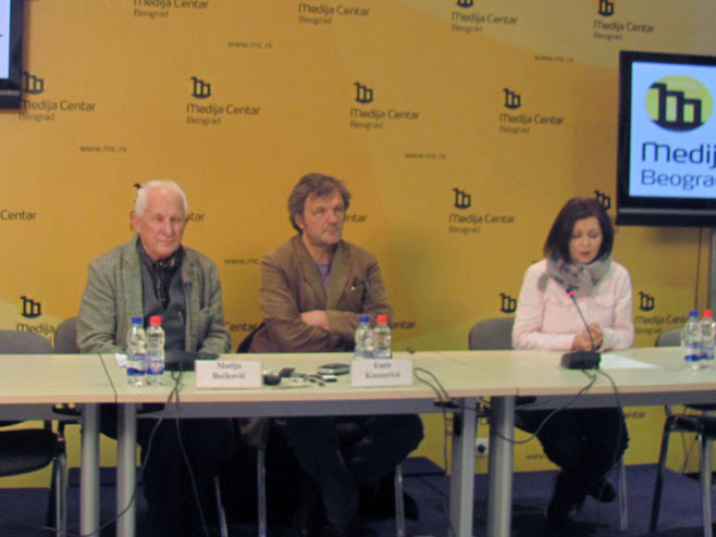 Кустурица и Бећковић у Београду на прес конференцији - Фото: СРНА