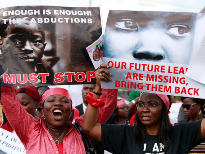 Нигерија: Протест против отмице дјевојчица - Фото: AP