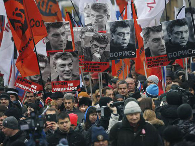Москва: Протести због убиства Немцова - Фото: Beta/AP