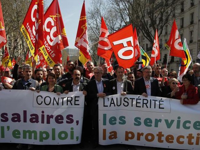 Протест синдиката у Француској (архива) - Фото: AP