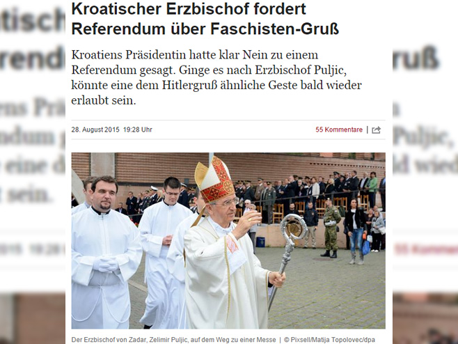 Надбискуп позива на референдум о усташком поздраву (фото: www.zeit.de) - 
