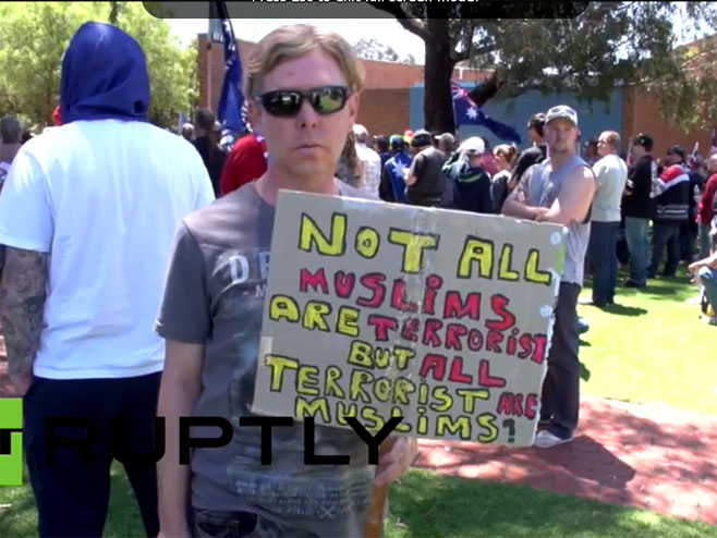 Антиисламски протести у Аустралији - Фото: Screenshot/YouTube
