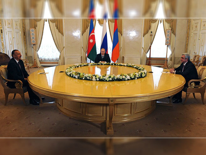 Путин, Саргсјан и Алијев (Фото: Sputnik/Михаил Климентьев) - 