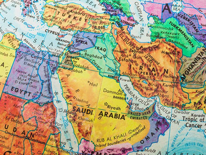 Карта Блиског истока и Персијског залива (Фото: Fotolia/Peyman Kaiedi) - 