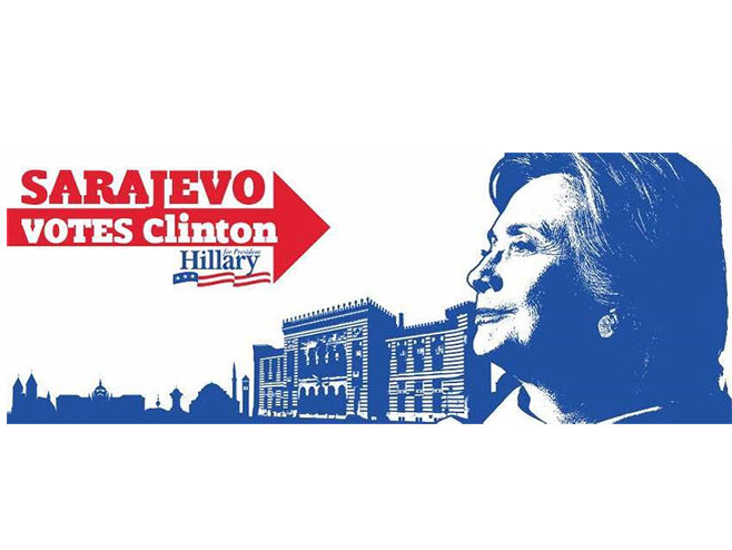 Сарајево: Подршка Хилари Клинтон - Фото: klix.ba