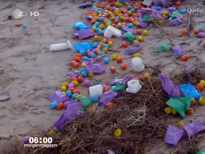 Море избацило око 100 хиљада киндер јаја - Фото: Screenshot/YouTube