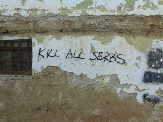 Графити мржње према Србима - Фото: Novosti.rs