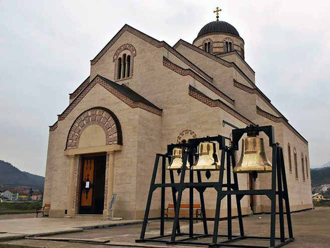 Вишеград - црквена звона испред Храма светог цара Лазара - Фото: СРНА