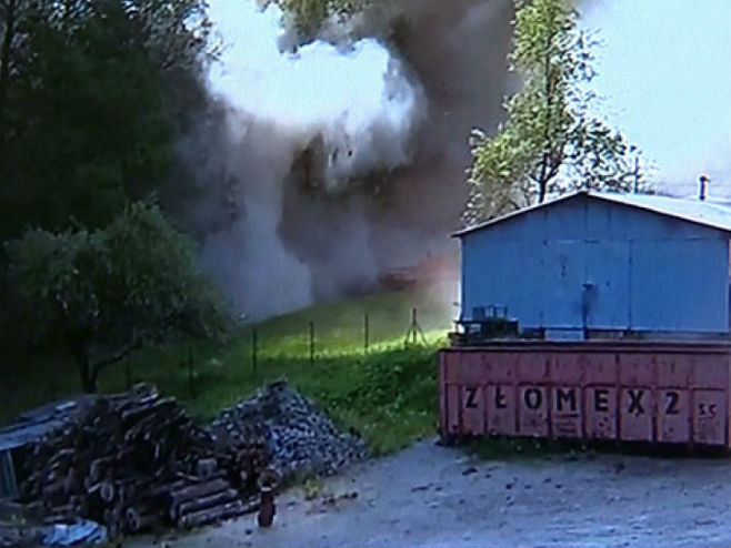 Пољска-експлозија у фабрици барута - Фото: Screenshot