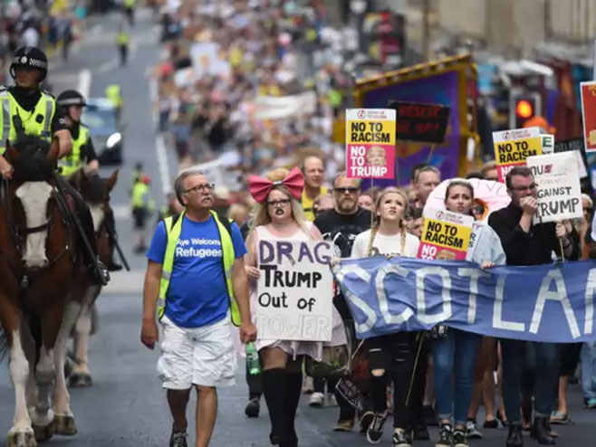 Протести због Трамповог присуства у Единбургу - Фото: Getty Images