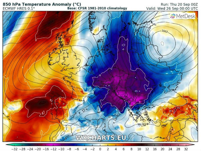 Стиже хладни арктички талас (Фото: Severe Weather Europe) - 