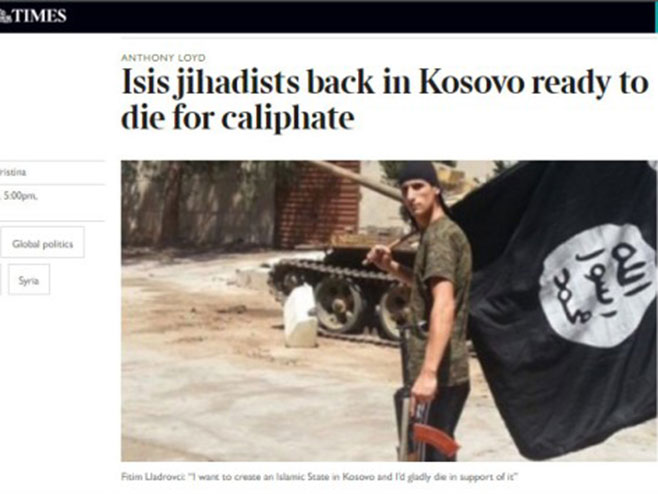 Тајмс о џихадистима на Косову - Фото: РТС