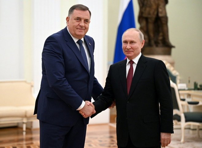 Додик и Путин (Фото: EPA/ALEXEY FILIPOV/SPUTNIK/KREMLIN POOL, архив) Додик и Путин (Фото: EPA/ALEXEY FILIPOV/SPUTNIK/KREMLIN POOL, архив) -