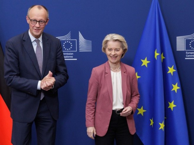 Мерц и фон дер Лајен (фото: EPA/OLIVIER MATTHYS) Мерц и фон дер Лајен (фото: EPA/OLIVIER MATTHYS) -