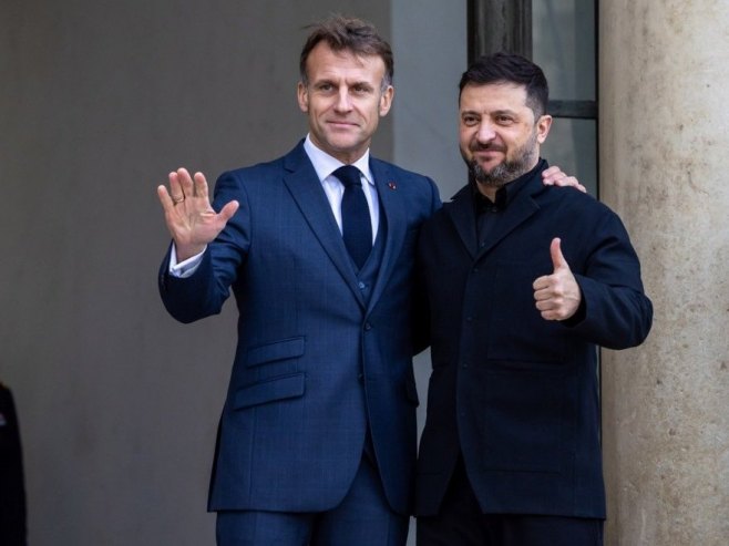 Макрон и Зеленски (Фото: EPA/CHRISTOPHE PETIT TESSON, илустрација) Макрон и Зеленски (Фото: EPA/CHRISTOPHE PETIT TESSON, илустрација) -