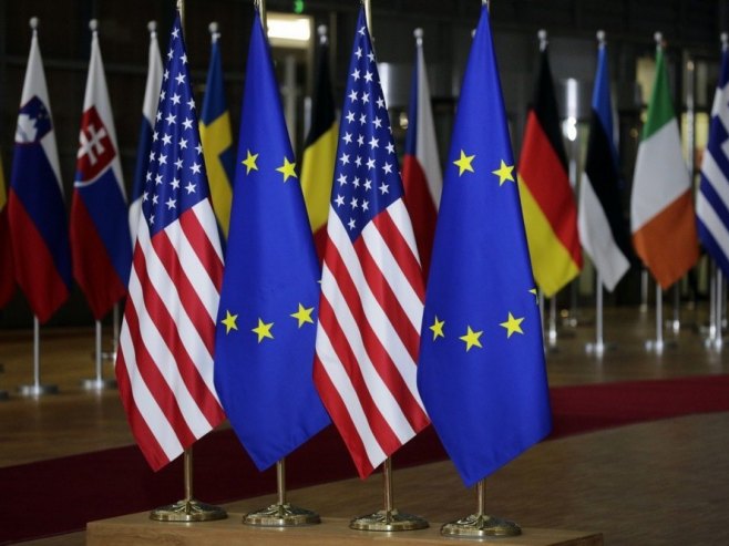 Европска унија - САД (фото: EPA/OLIVIER HOSLET - илустрација) Европска унија - САД (фото: EPA/OLIVIER HOSLET - илустрација) -