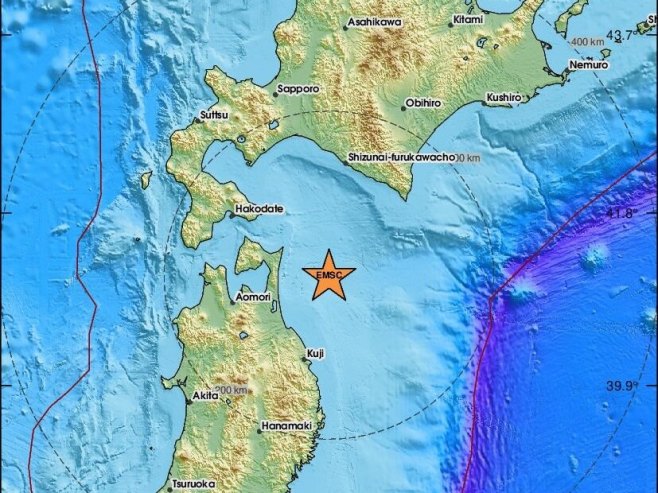 Земљотрес у Јапану (фото: emsc.eu) Земљотрес у Јапану (фото: emsc.eu) -