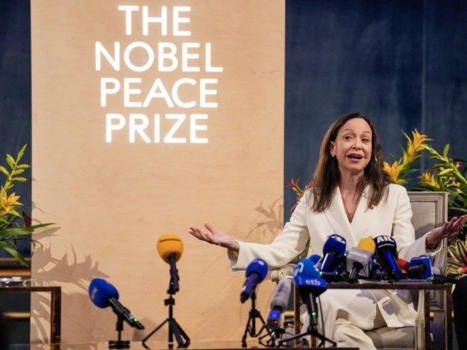 Марија Корина Мачадо (Фото: EPA/HEIKO JUNGE) Марија Корина Мачадо (Фото: EPA/HEIKO JUNGE) -