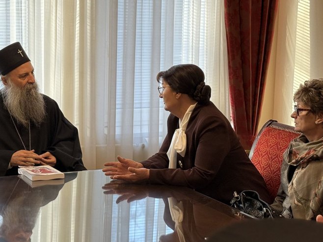 Патријарх Порфирије примио делегацију Удружења жена жртава рата из Српске (Фото: spc.rs) Патријарх Порфирије примио делегацију Удружења жена жртава рата из Српске (Фото: spc.rs) -