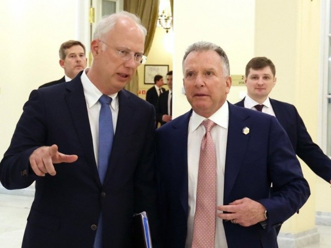 Димитријев и Виткоф (фото: архива - EPA/VYACHESLAV PROKOFYEV/SPUTNIK/KREMLIN / POOL) Димитријев и Виткоф (фото: архива - EPA/VYACHESLAV PROKOFYEV/SPUTNIK/KREMLIN / POOL) -