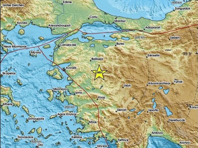 Земљотрес у Турској (фото: emsc.eu) Земљотрес у Турској (фото: emsc.eu) -