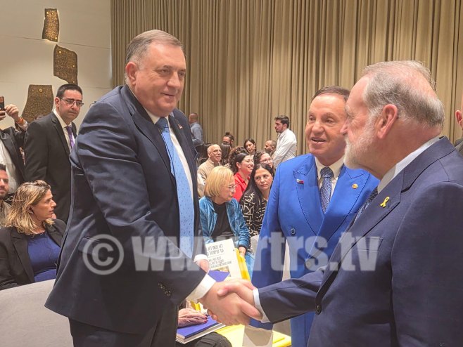 Сусрет Додика са америчким амбасадором у Израелу Сусрет Додика са америчким амбасадором у Израелу - Фото: РТРС