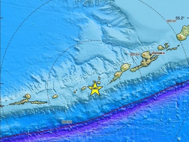 Земљотрес на Аљасци (Фото: ЕМСЦ) Земљотрес на Аљасци (Фото: ЕМСЦ) -