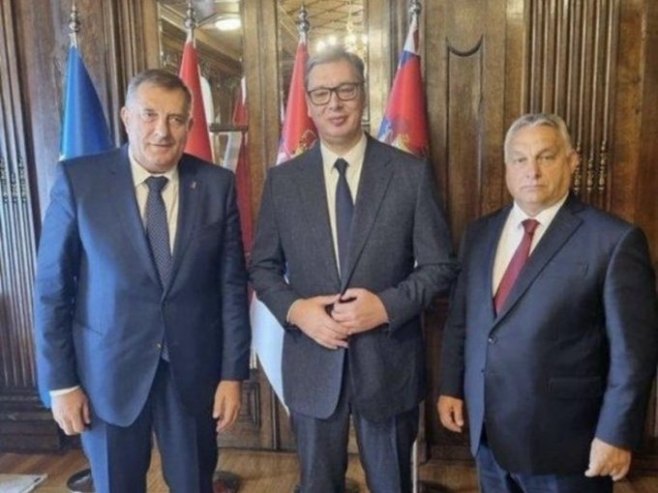 Додик, Вучић и Орбан (фото: x.com/MiloradDodik) Додик, Вучић и Орбан (фото: x.com/MiloradDodik) -