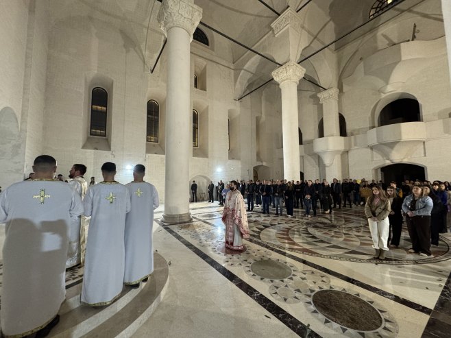 Васкршњу литургију у Саборној цркви Свете Тројице у Мостару Васкршњу литургију у Саборној цркви Свете Тројице у Мостару - Фото: СРНА