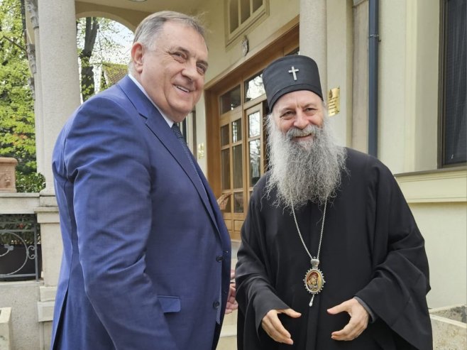 Додик и патријарх српски Порфирије (фото: x.com/MiloradDodik) Додик и патријарх српски Порфирије (фото: x.com/MiloradDodik) -