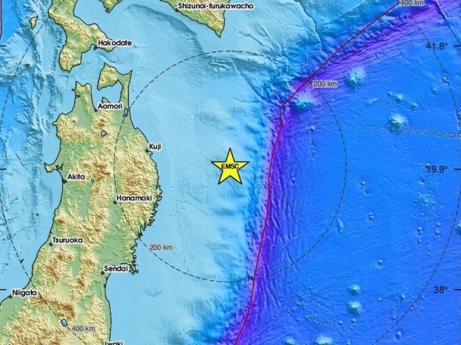 Земљотрес у Јапану (фото: emsc.eu) Земљотрес у Јапану (фото: emsc.eu) -