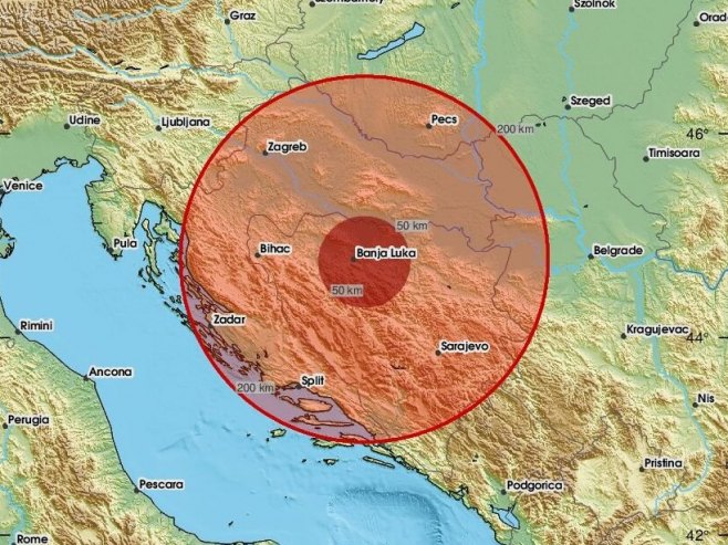 Земљотрес код Челинца (Фото: emsc) Земљотрес код Челинца (Фото: emsc) -
