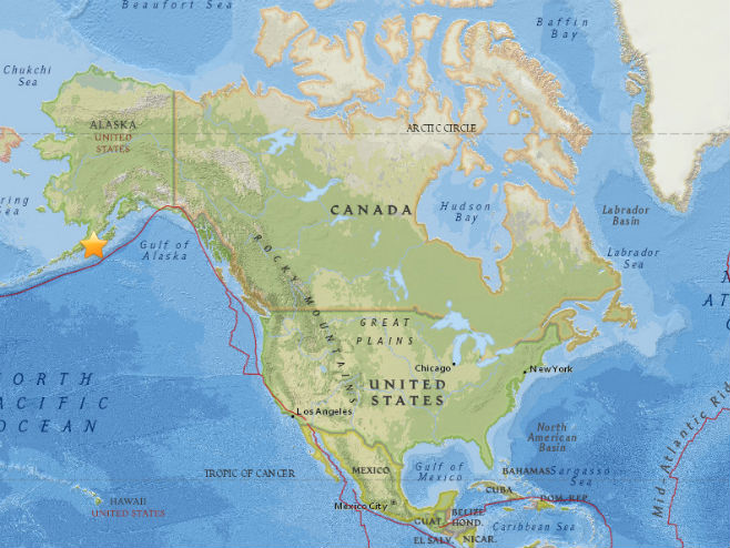 Земљотрес код Аљаске (photo: Twitter @cctvnews) - 