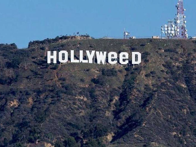 Промијењен знак Холивуд у Холивед - Фото: ТАНЈУГ