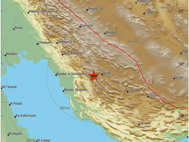 Земљотрес у Ирану (Фото: EMSC) - 