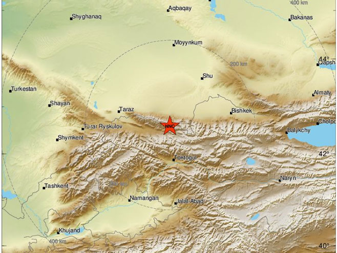 Земљотрес у Киргистану (фото: emsc-csem.org) - 