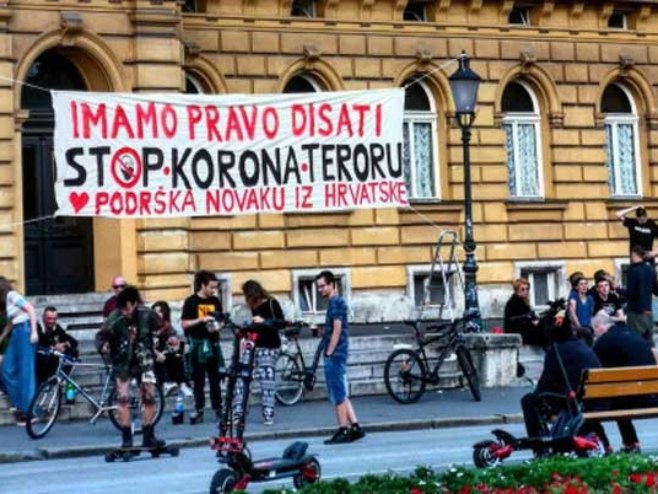 Порука подршке Новаку у Загребу - Фото: Тwitter