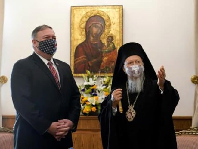 Састанак патријарха Вартоломеја и Мајка Помпеа - Фото: AFP