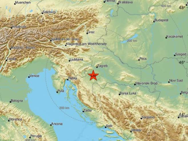 Земљотрес у Хрватској (Фото: emsc-csem.org) - 