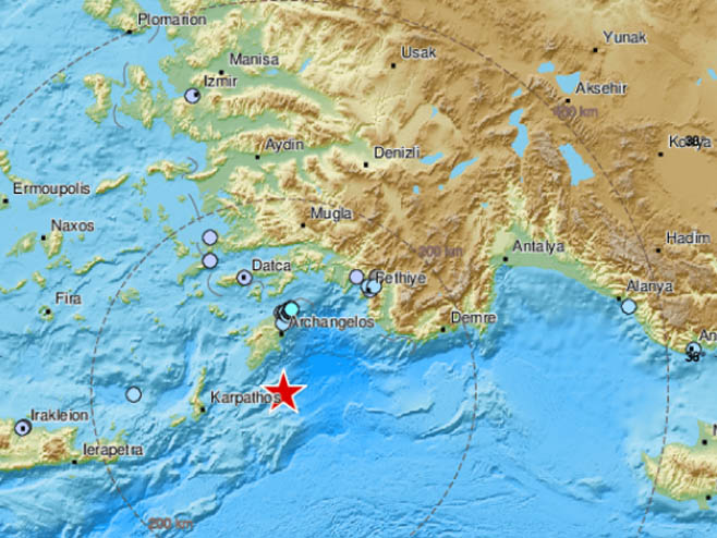 Земљотрес у Средоземном мору (Фото: EMSC) - Фото: Тwitter