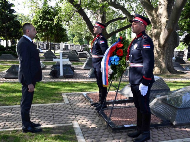 Александар Вулин полаже вијенац (Фото: TANJUG/ OMK MUP REPUBLIKE SRBIJE) - 