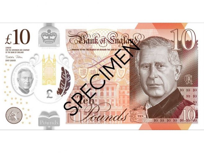 Новчаница са ликом краља Чарлса (Фото:  EPA-EFE/The Bank of England) - 