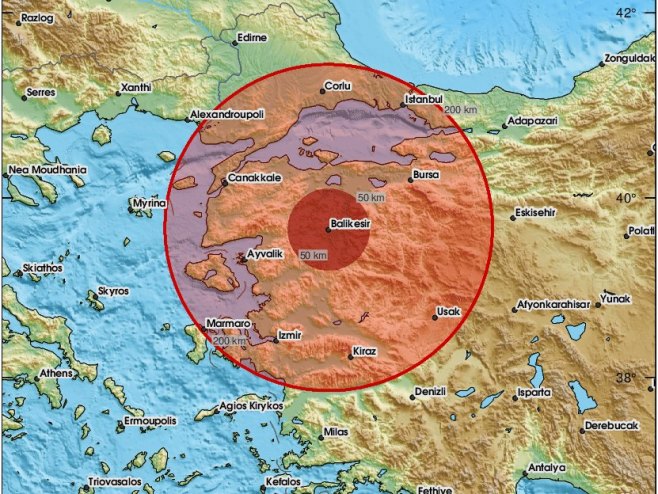 Турска, земљотрес (фото: https://twitter.com/LastQuake) - 