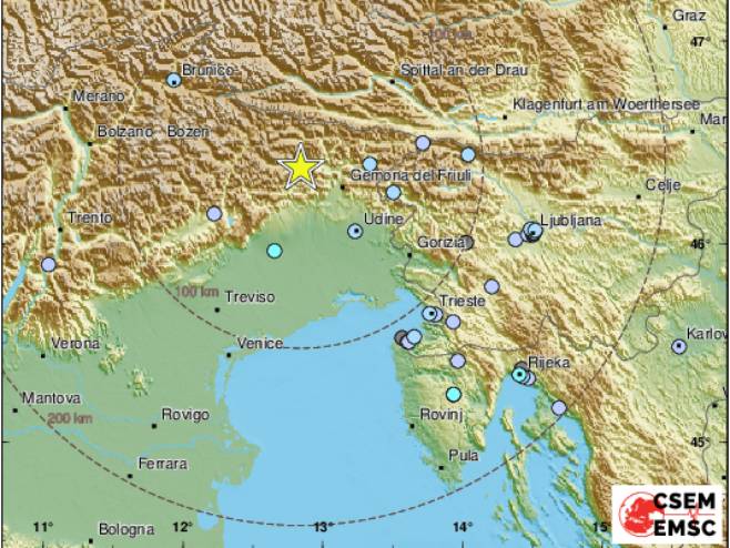 Земљотрес од 4,7 степени на сјеверу Италије (ФОТО)