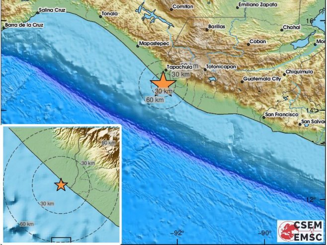 Земљотрес погодио Мексико (Фото: EMSC Twitter) - 