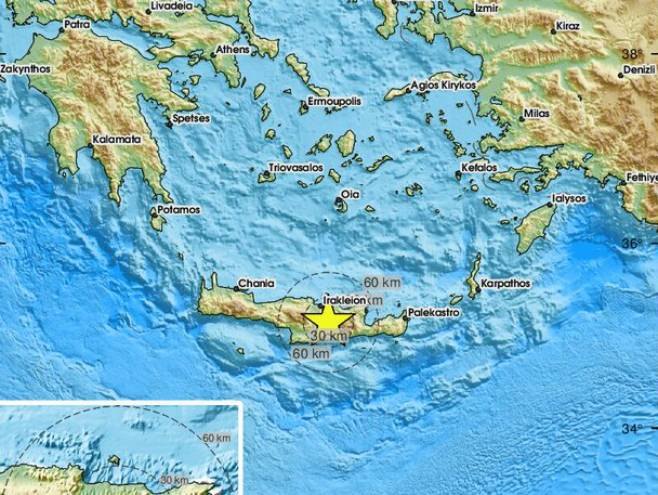 Земљотрес погодио Крит (Фото: x.com/LastQuake) - 