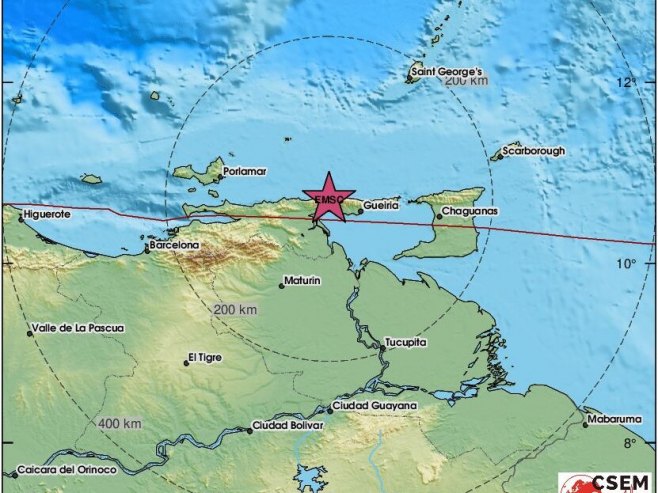 Земљотрес у Венецуели (фото: emsc.eu) - 