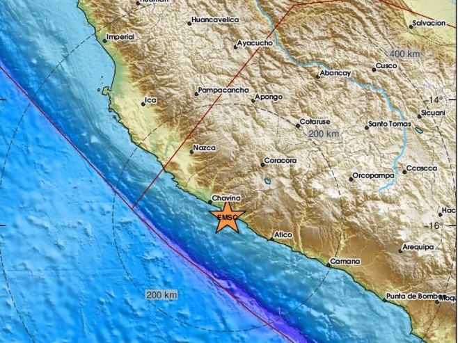 Земљотрес у Перуу (Фото: ЕМСЦ) - 